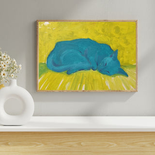 Sleeping in Fur - Framed