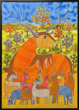 Herd of Deer (Framed)