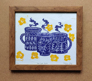 Tea Time Blues - Framed