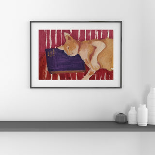 The Sleeping Scholar - Framed