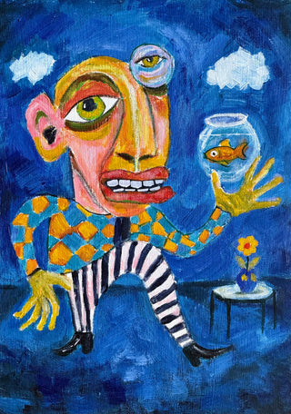 The Blue Room IV - painting by Kaushal Parikh