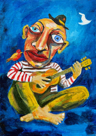 The Blue Room I - painting by Kaushal Parikh