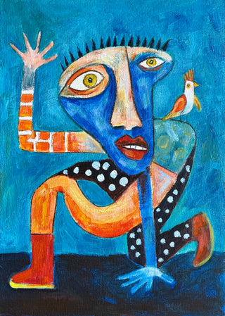 The Blue Room II - painting by Kaushal Parikh