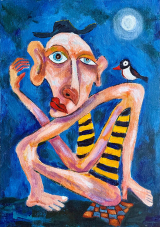 The Blue Room III - painting by Kaushal Parikh