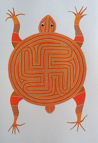 The Orange Turtle - Framed
