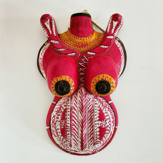 Handcrafted Theyyam Breast and Torso Plate in Polychrome