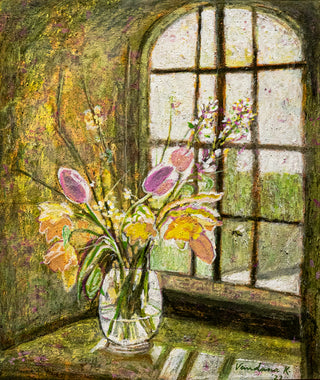 Tulips By The Window - Framed