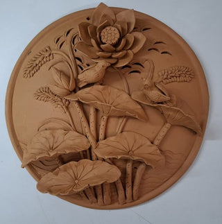 Two Birds In A Lotus Pond Wall Plate