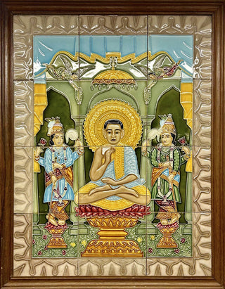 In Meditation: Japanese Tile Painting (Framed)