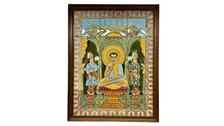 In Meditation: Japanese Tile Painting (Framed)