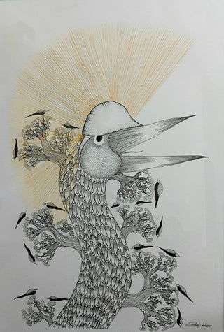 Sun-crowned Bird 2 (Framed)
