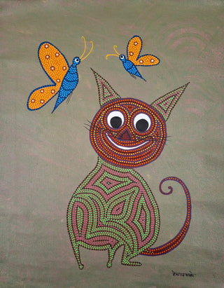 Cat With The Butterflies