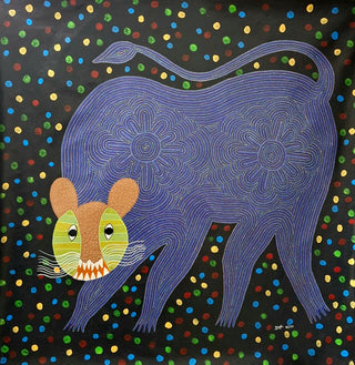Purple Lion with Dots