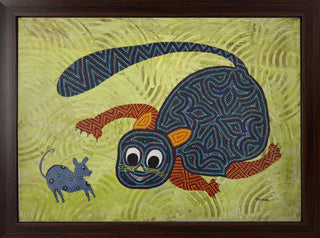 Cat And Mouse Play (Framed)