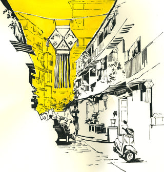 In The Folds Of Mumbai - Ambewadi (Framed)