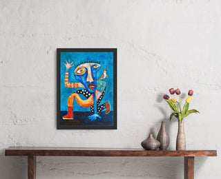 The Blue Room II - painting by Kaushal Parikh