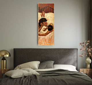 Quilted interlude of silence - Framed