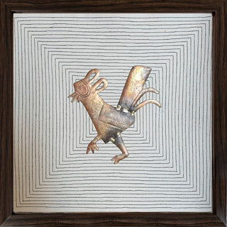 Metal Caricature - Rooster (Framed)