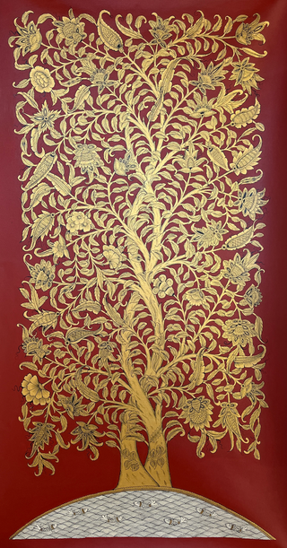 Tree Of Life With Pond- Red