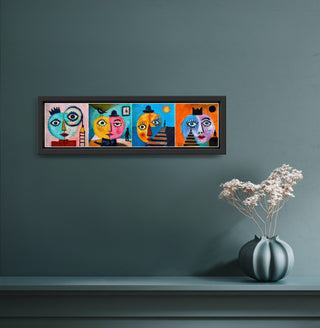 Crowns And Caps- Set Of 4  - painting by Kaushal Parikh