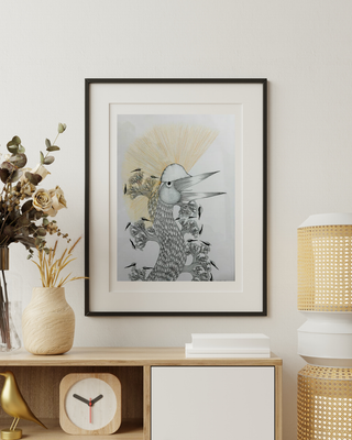 Sun-crowned Bird 2 (Framed)
