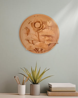 Bird, Bee And Lotus Wall Plate
